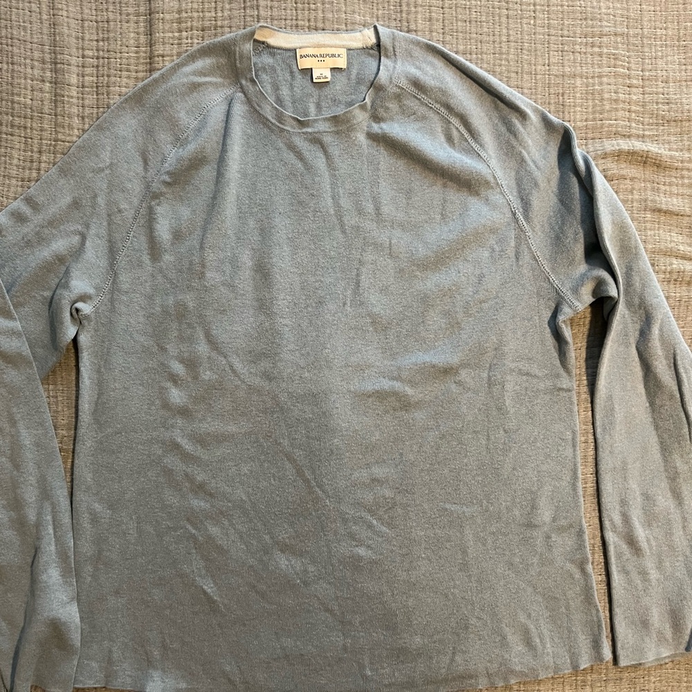 Banana Republic Light Blue Knit Top